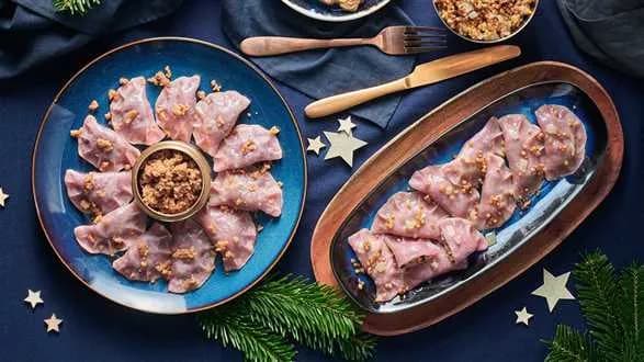 Wigilijne pierogi buraczane na słodko
