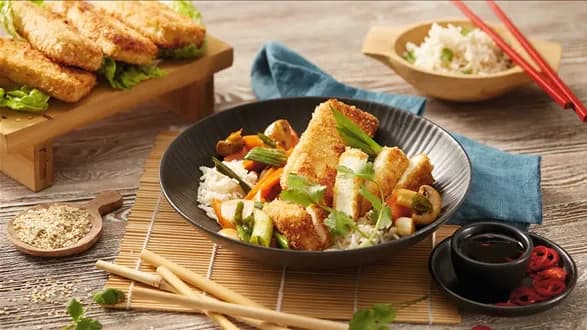 Chrupiące tofu w stylu japońskim