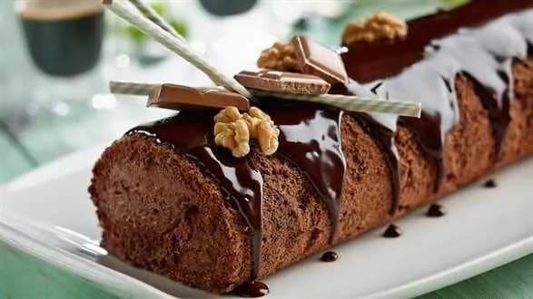 Rolada czekoladowa z musem kawowo-rumowym