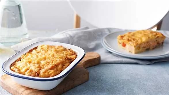 Zapiekanka ziemniaczana z łososiem