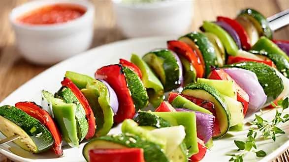 Marynowane szaszłyki warzywne z grilla