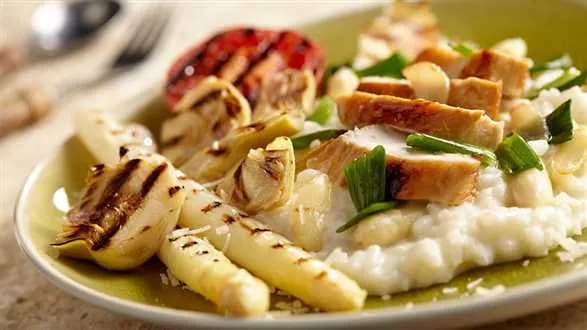 Risotto szparagowe z kurczakiem