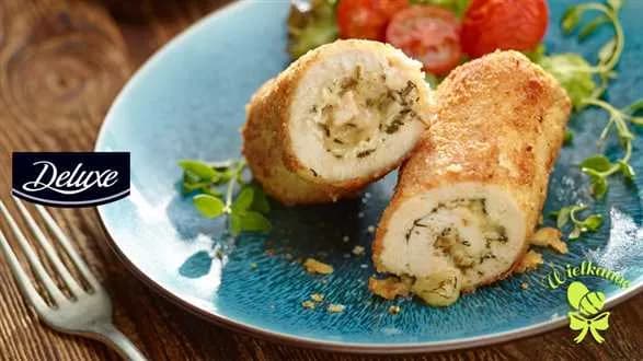 Roladki z kurczaka faszerowane serem pleśniowym