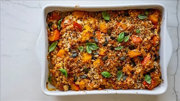 Dyniowa zapiekanka z chrupiącą serową kruszonką - MCS