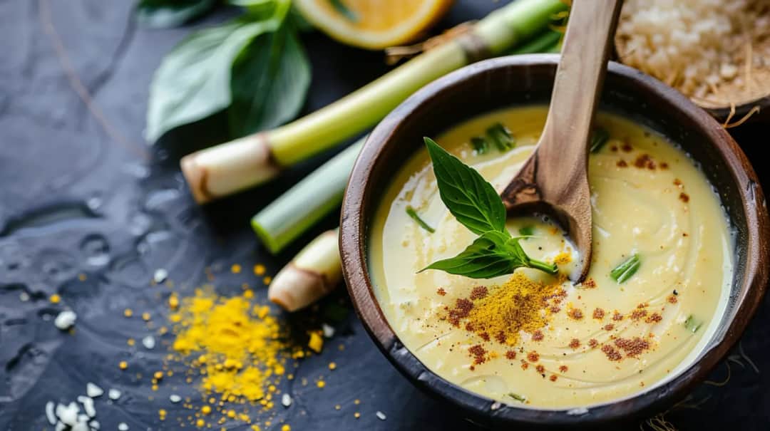 Sos z mleka kokosowego, curry paste i limonki