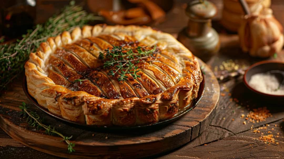 Pasztet z drobiu z pieczarkami, cebulą i majerankiem