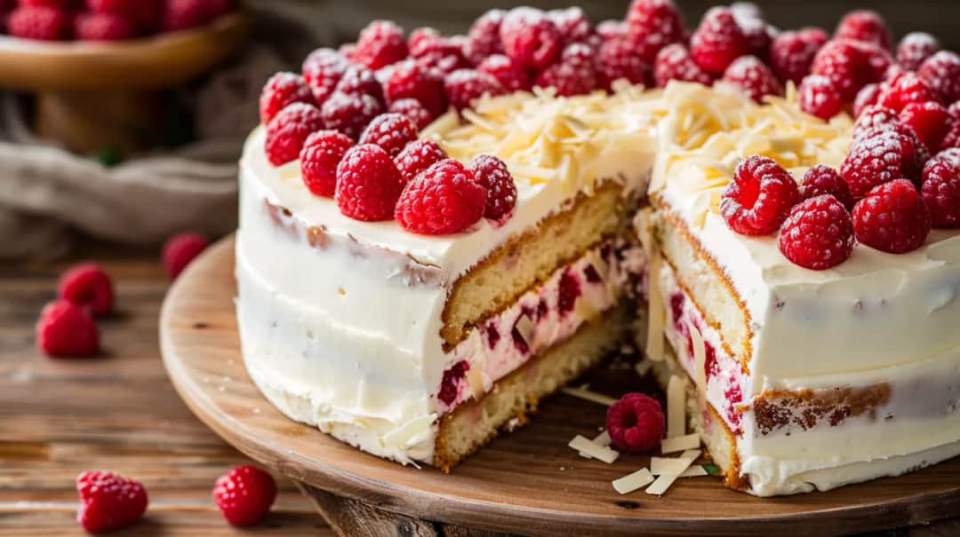 Desery z białą czekoladą, malinami i lekkim kremem jogurtowym Desery z białą czekoladą, malinami i lekkim kremem jogurtowym